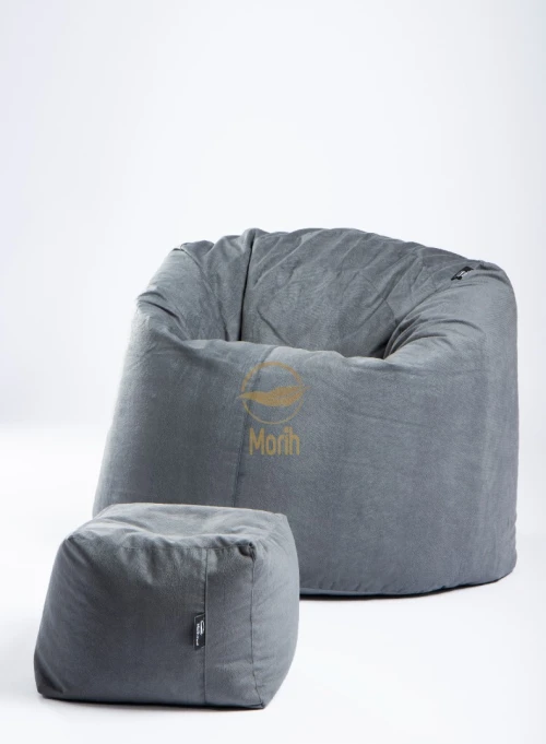 Pouf Morih avec repose pieds