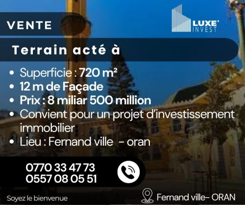 Vente Terrain Oran Bir el djir