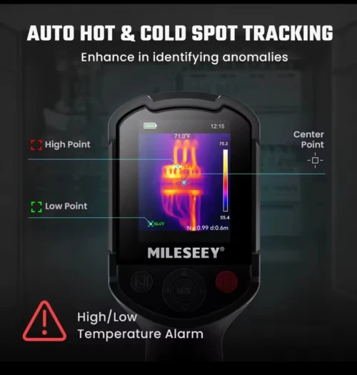 Caméra thermique Thermomètre infrarouge détecteur de fuites كاميرا حرارية كاشفة التسربات