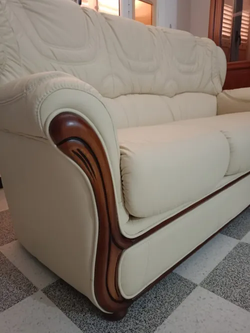 Salon en cuir véritable