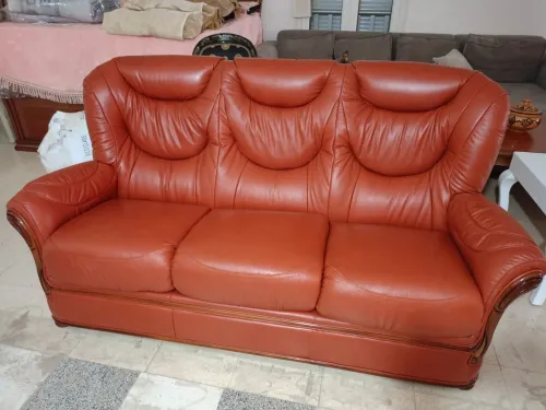 Salon en cuir véritable
