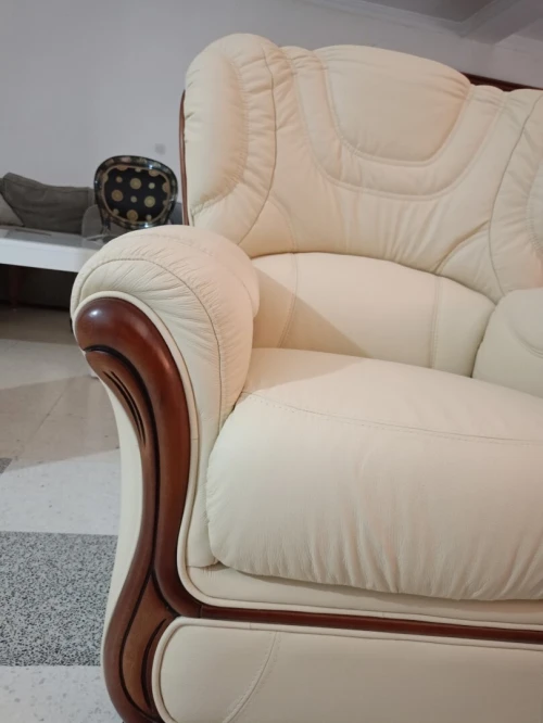 Salon en cuir véritable