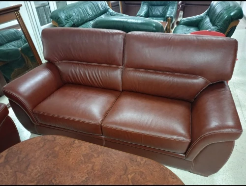 Salon en cuir véritable