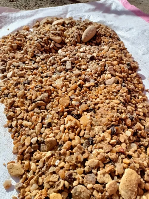 Gravier roulé du sable