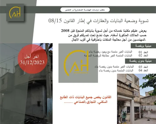 Régularisation 08/15, Conformité /08/15 تسوية البنايات