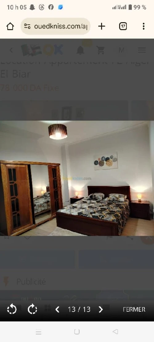 Location Appartement F2 Alger El biar
