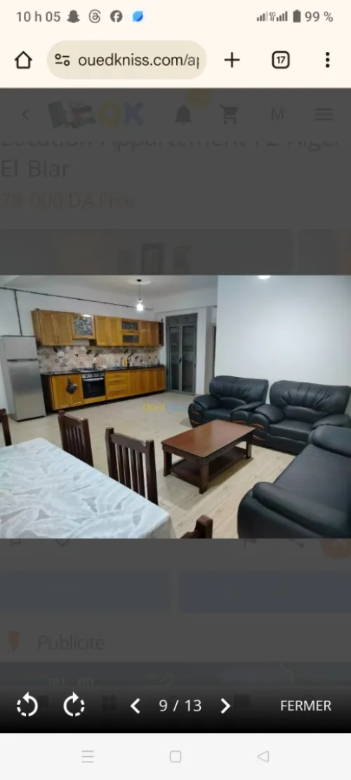 Location Appartement F2 Alger El biar