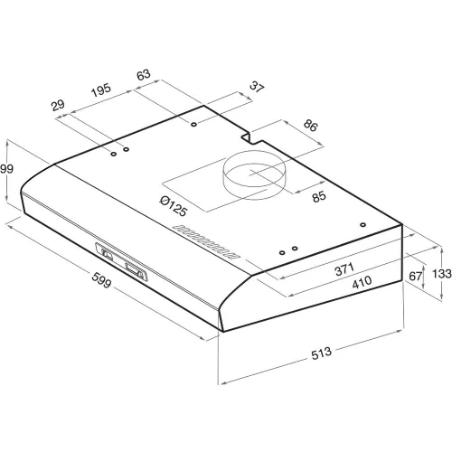 Hotte Ariston casquette 60 cm noire originale ( made in italy)