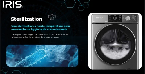 IRIS LAVE LINGE EVA 12KG DARK SILVER