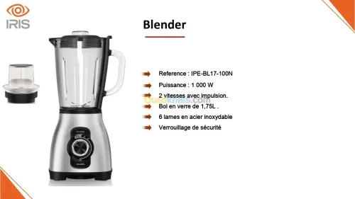 IRIS BLENDER IPE-BL17-100N 1,75L 1000W