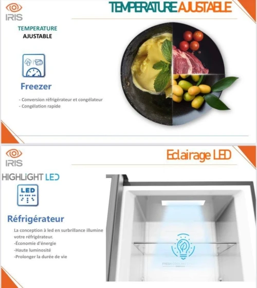REFRIGIRATEUR IRIS TWIN IR-BCD 455+TN338