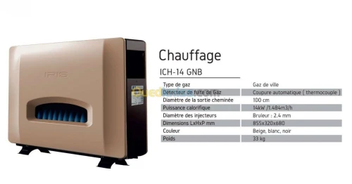 IRIS CHAUFFAGE ICH-10GNB