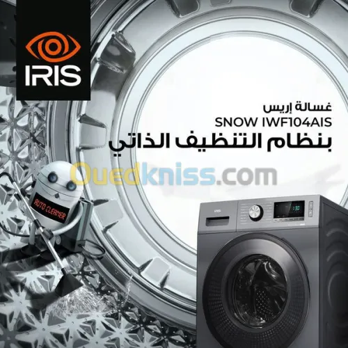 IRIS LAVE LINGE SNOW 10.5 KG SILVER 