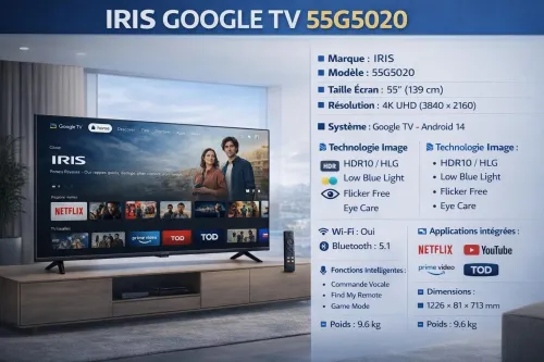 IRIS GOOGLE TV 65"G5020 4K UHD ANDROID 14