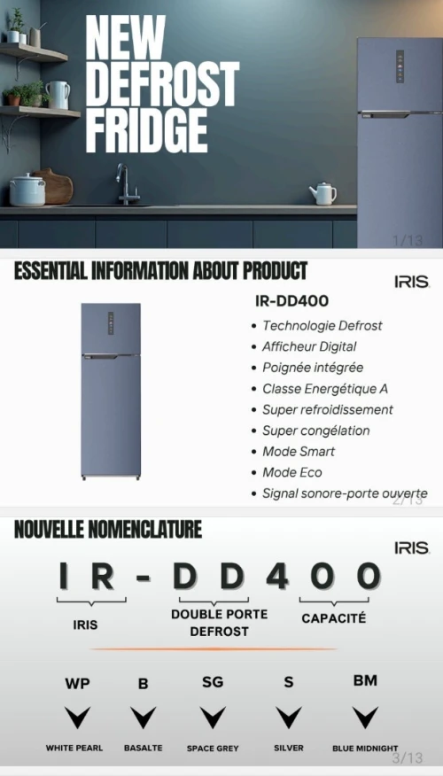 IRIS REFRIGERATEUR IR-DD400 AFFICHEUR