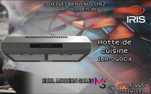 HOTTE DE CUISINE IRIS 60CM NOIR IBH060C1B