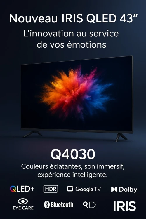 IRIS 43"Q4030 QLED GOOGLE TV 60FPS