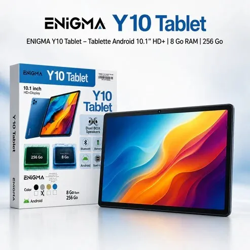 ENIGMA Y10 Tablet Tablette Android 10.1″ HD+ | 8 Go RAM | 256 Go