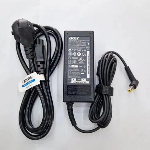 Chargeur Laptop Acer Original 65W 19V 3.42A Fiche jaune avec Câble Trèfle Neuf