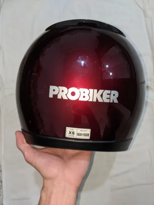 Casque moto PROBIKER Rouge Bordeaux XS - Neuf/Excellent État
