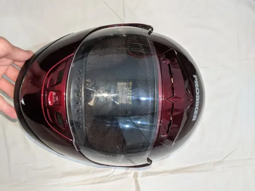 Casque moto PROBIKER Rouge Bordeaux XS - Neuf/Excellent État