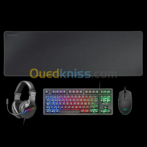 COMBO MARS GAMING 4EN1 MCP-RGB3 BLACK
