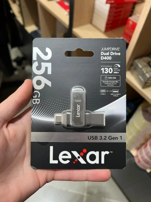 FLASH DISQUE DUAL DRIVE LEXAR D400 256GB ( TYPE C / USB 3.2 )