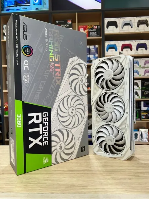 GPU ASUS ROG STRIX RTX 3080 10GB BOX WHITE EDITION ( USED LIKE NEW )