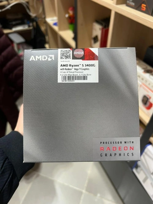 CPU AMD RYZEN 5 3400G BOX ( 3.7 GHz / 4.2 GHz / 4 Cores / 8 Threads / 4 Mb L3 Cache ) ( CONFIGURATION UNIQUEMENT )