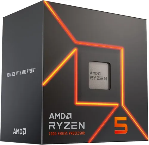 CPU AMD RYZEN 5 7600 BOX ( 3.8 GHz / 5.1 GHz / 6 Cores / 12 Threads / 32 MB L3 Cache )  ( CONFIGURATION UNIQUEMENT )
