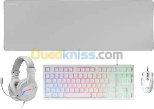 COMBO MARS GAMING MCP-RGB3W WHITE 4EN1