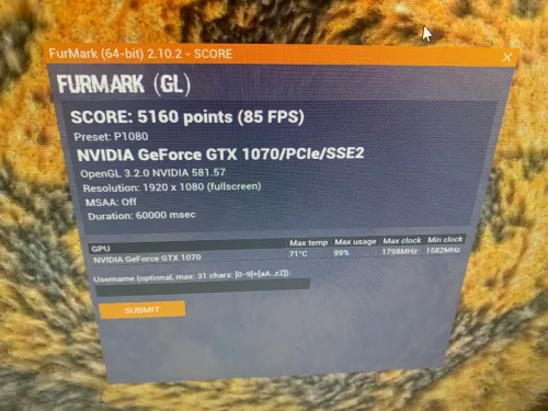 GPU Geforce GTX 1070 from MSI