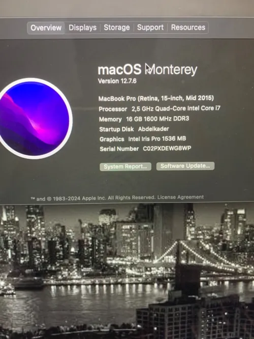 Macbook pro 2015 i7 15