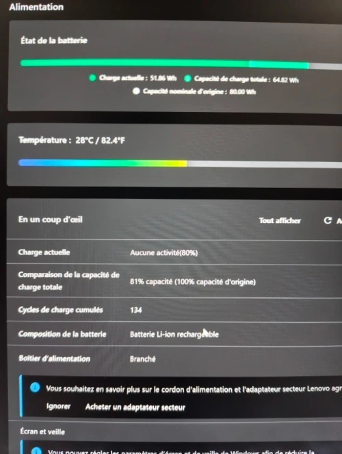 LENOVO LEGION 5 PRO (16IAH7H) - RTX 3070 Ti FULL POWER i7 12eme / 16 GO DDR5/ 1TO SSD /165HZ