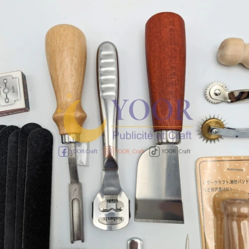 kit outils cuir 23pcs طقم ادوات الجلد