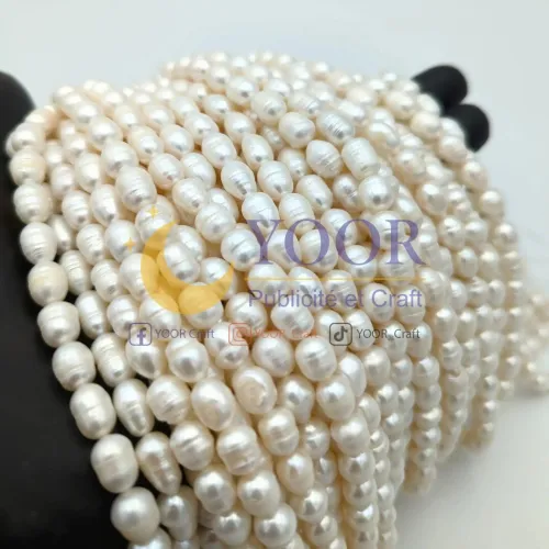 perles d eau douce allongé جوهر حر طويل