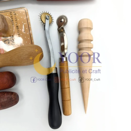 kit outils cuir 23pcs طقم ادوات الجلد