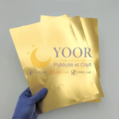 feuilles cuivre gold 3pcs ورق نحاس ذهبي