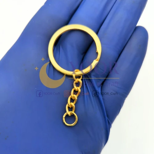 chaine porte cle doré lux بورتكلي ذهبي