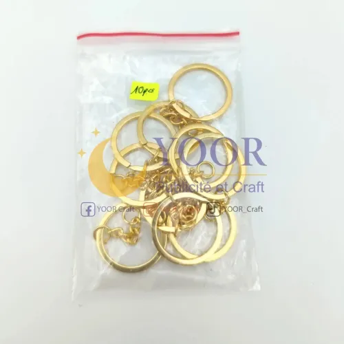 chaine porte cle doré lux بورتكلي ذهبي