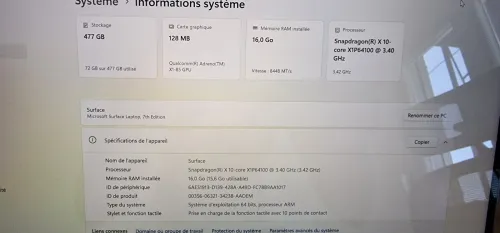 surface laptop 7 - snapdragon x plus 16gb 512 tactile 3k