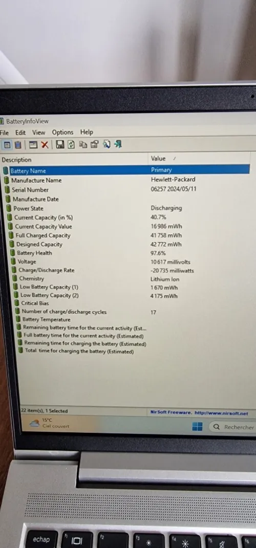 Hp probook 445 G10 ryzen 5 pro 7530u 16gb 512 ssd