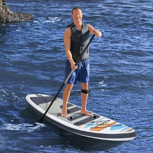 Paddle SUP White Cap Hydro-Force 305 x 84 x 12 cm convertible en kayak avec siège, cale-pieds, pagaie et pompe 65341 Bestway