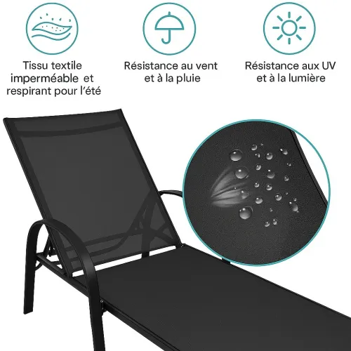 TRANSAT CHAISE PLAGE PISCINE JARDIN