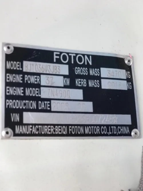 FOTON 1036 2008 