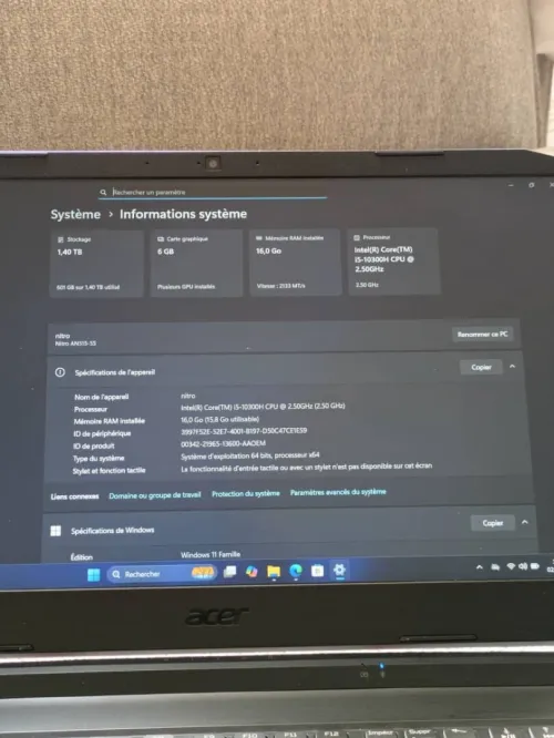 Acer nitro 5 laptop gaming