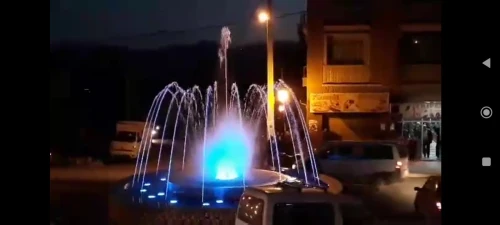 Fontaine et jet deau 