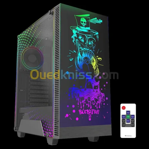  À vendre  Boîtier Gaming GAMEMAX RockStar 2  Design RGB  Panneau en verre trempé