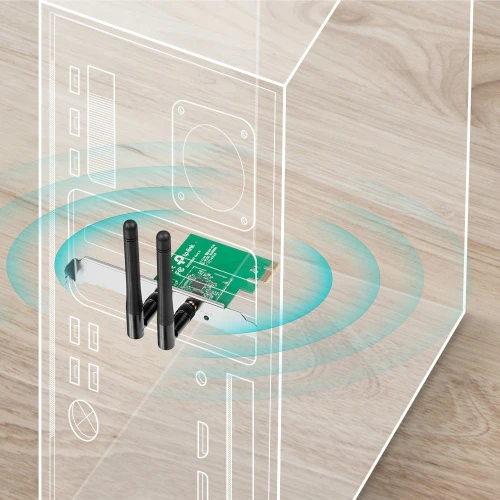 TP-LINK TL-WN881ND Adaptateur PCI Express WiFi N 300 Mbps avec équerre low profile