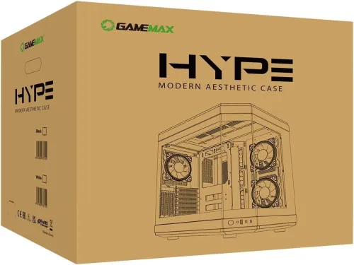 Boîtier GAMEMAX HYPE WHITE Boîtier PC Gaming Blanc RGB Mid-Tower ATX Neuf